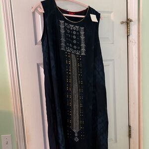 W5 Dark Blue Maxi Dress with sequins